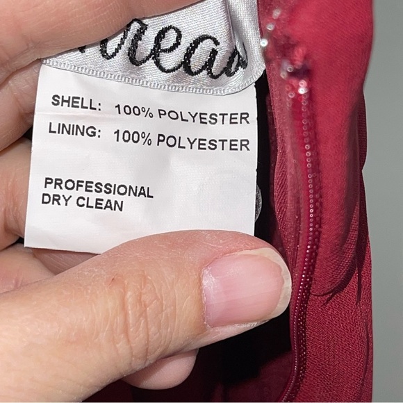 Dessy Collection Thread Criss Cross Back Mermaid Wrap Dress Sz 4 - Picture 10 of 16